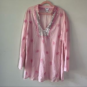 Together Pink Tunic Long Sleeve Top